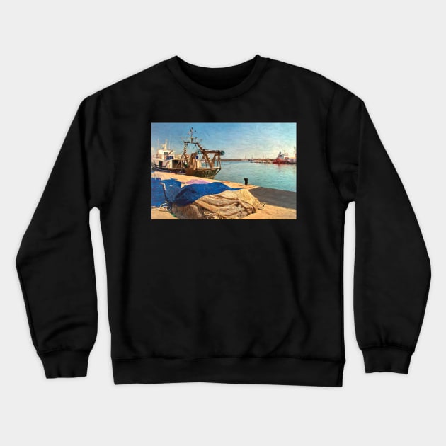 The Quayside at Garrucha Crewneck Sweatshirt by IanWL